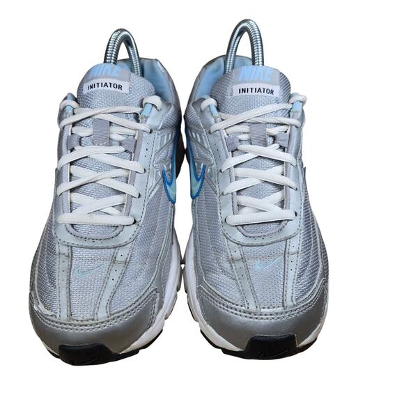 Nike Initiator Womens Size 8 Athletic Running Shoes Sliver Gray Blue White EUC - Picture 5 of 10